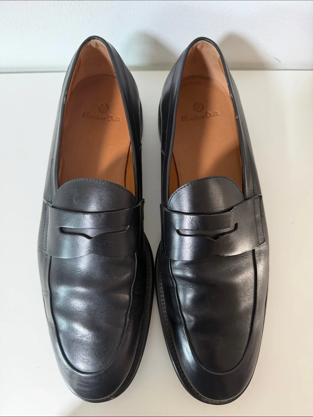 Men’s Classic Black Leather Penny Loafers